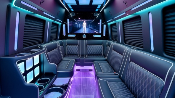 party bus rental interior everett
